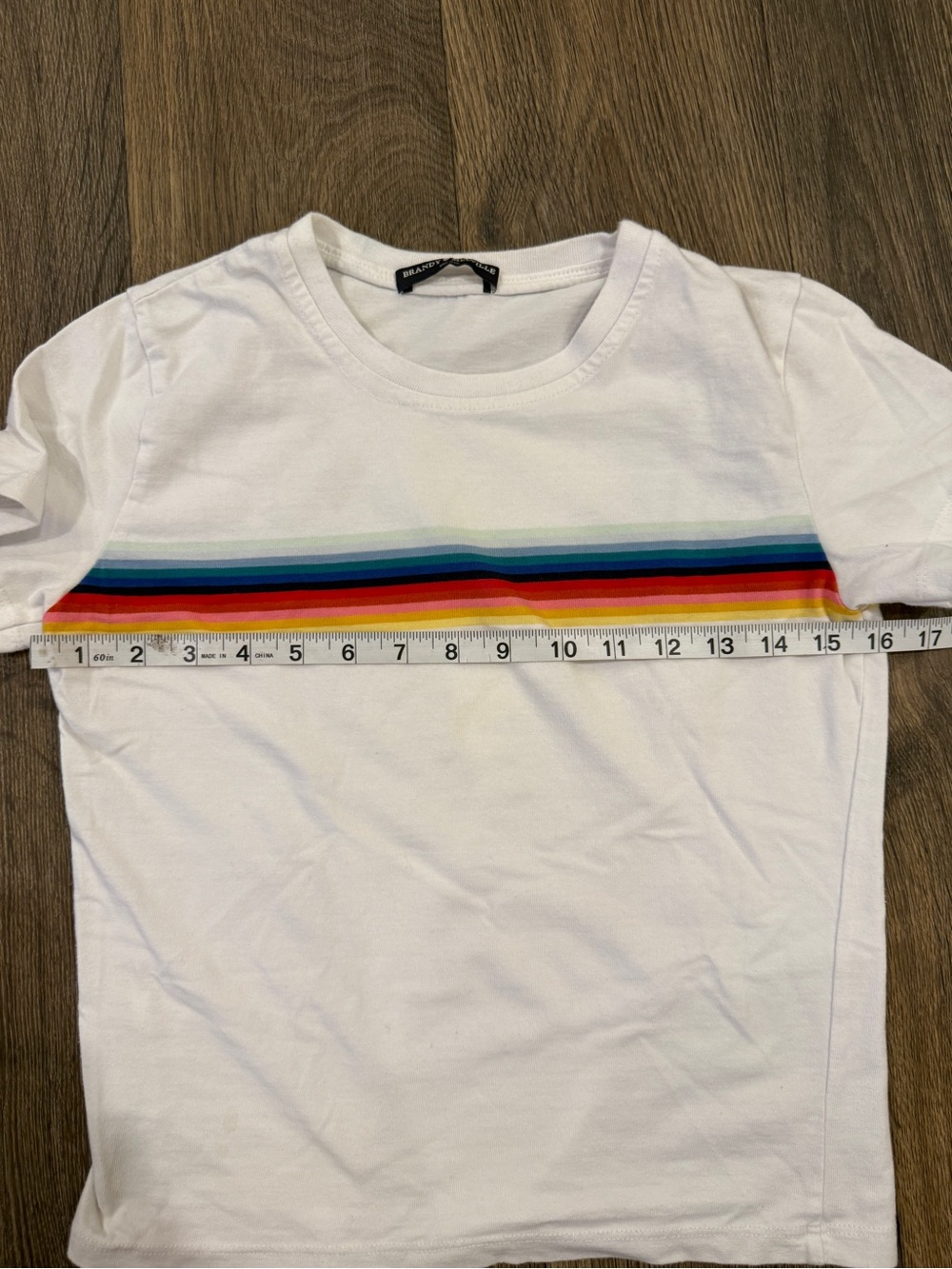 brandy melville rainbow striped t-shirt - Picture 3 of 4